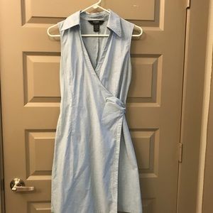 Chambray wrap dress